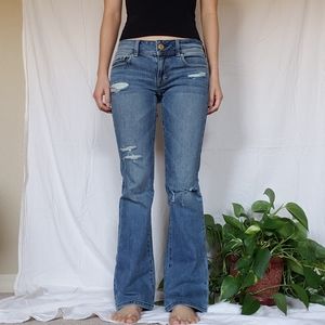American Eagle bootcut jeans with distress